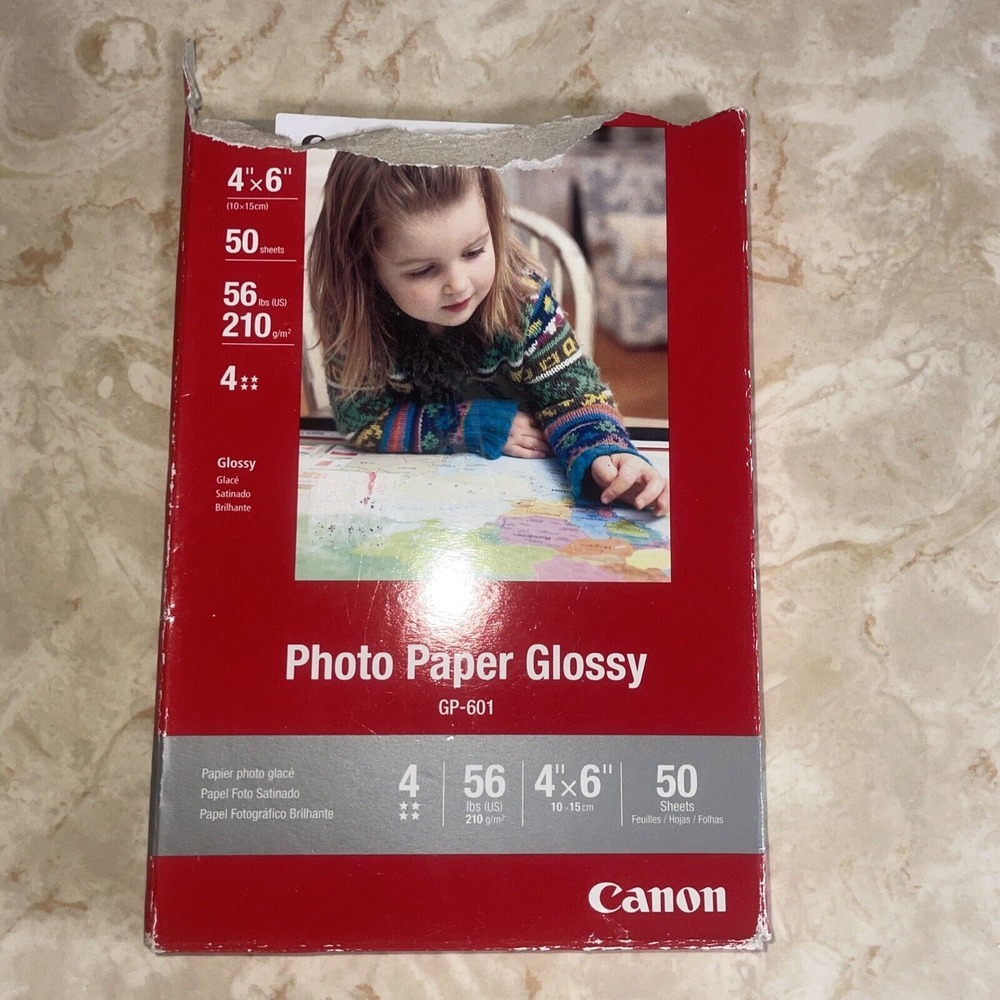 Canon Glossy Photo Paper 4x6" 46 Sheets GP-601